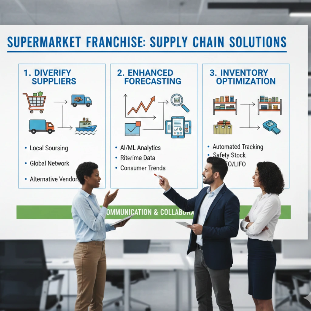 how to handle supply chain issues in supermarket franchise