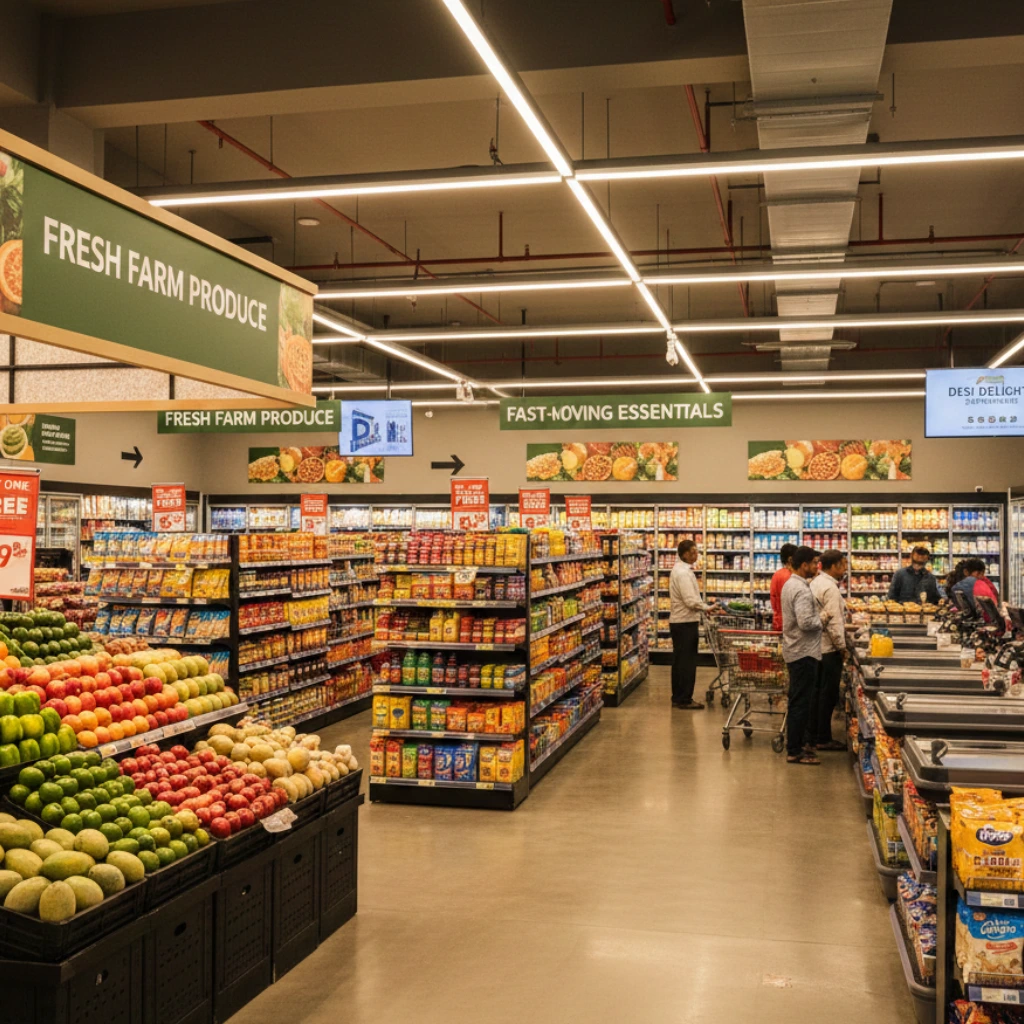 grocery supermarket franchise in india best layout design for high sales