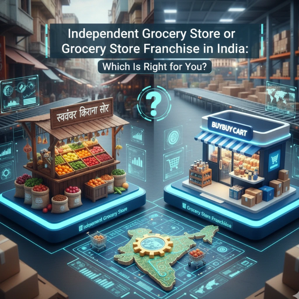 independent grocery store or grocery store franchise in india