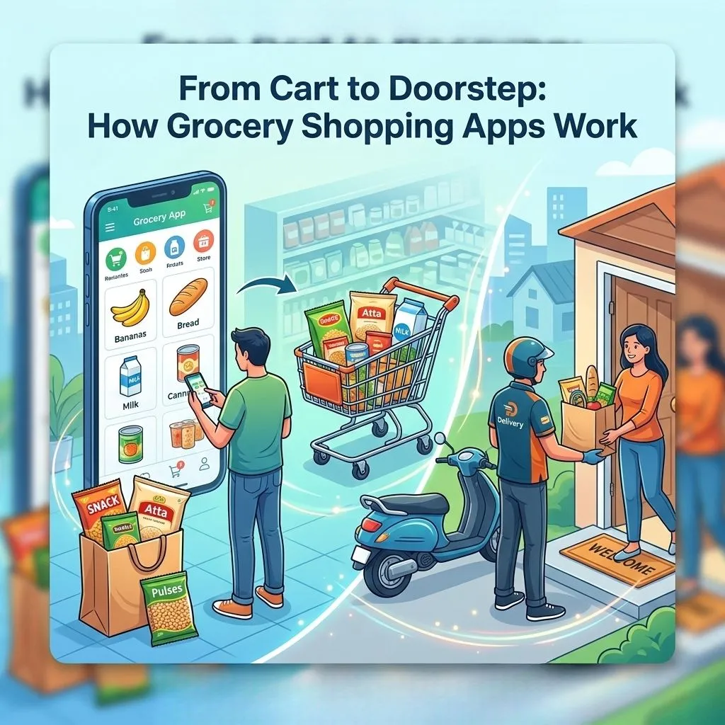 from cart to doorstep how grocery shopping apps work
