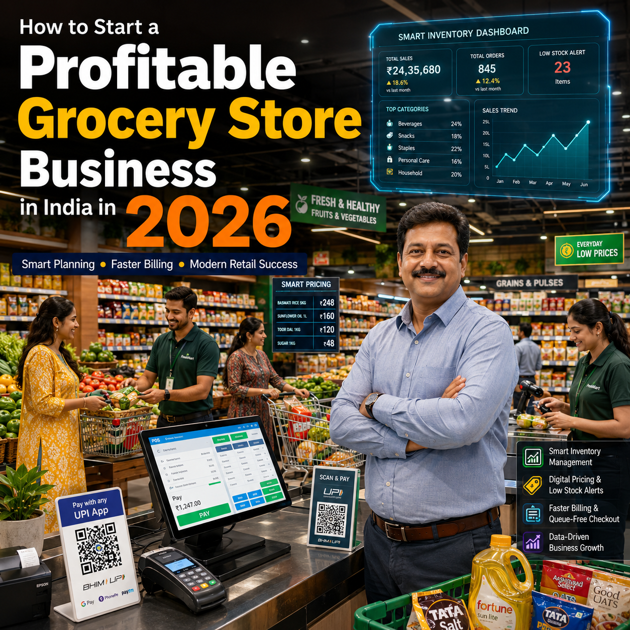 Start a Profitable Grocery Store in India 2026