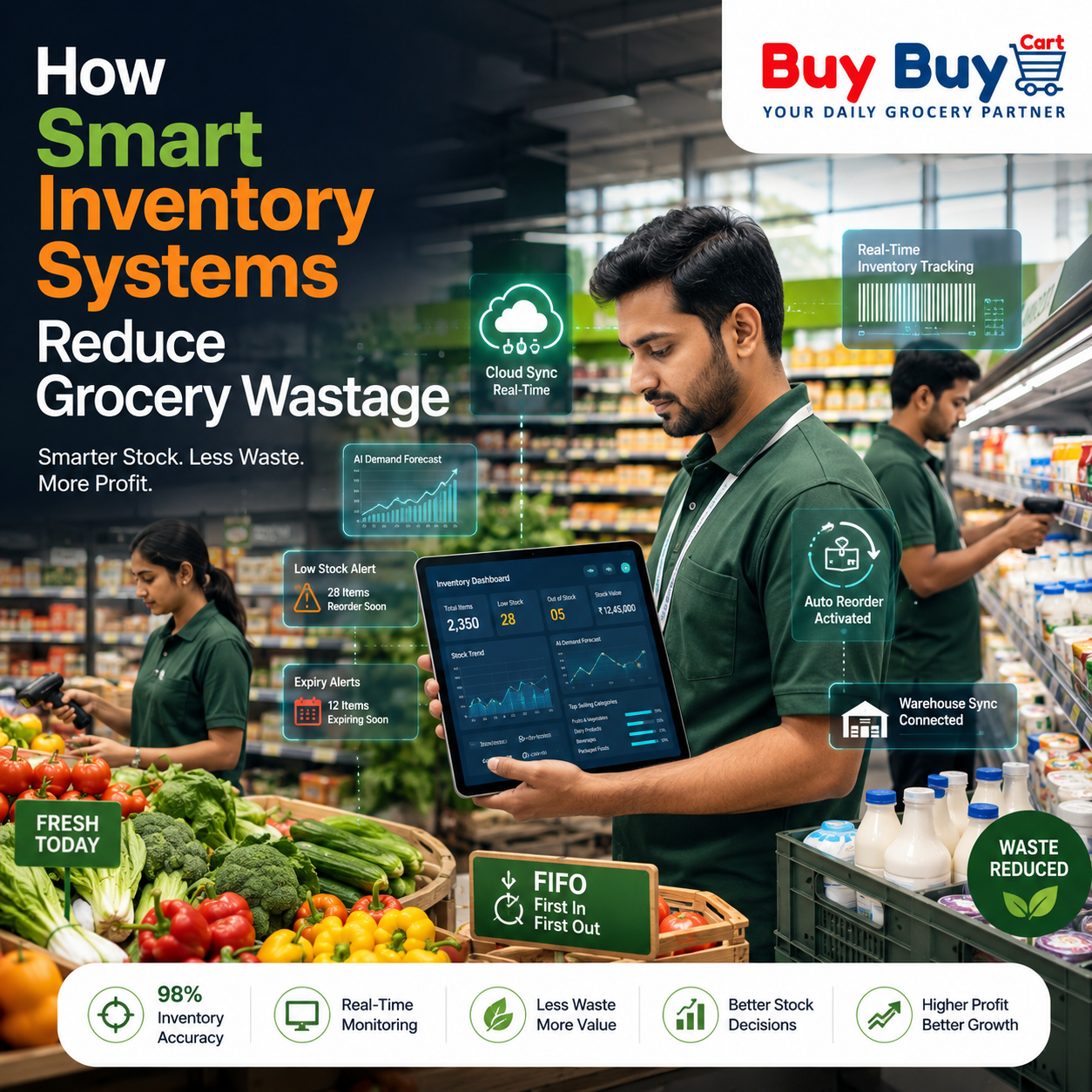 How Smart Inventory Systems Reduce Grocery Wastage